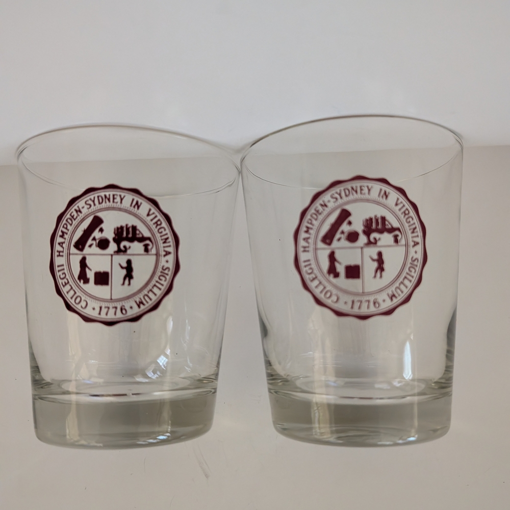 Set Of 2 Hampden-Sydney College in Virginia Glass Tumbler Set